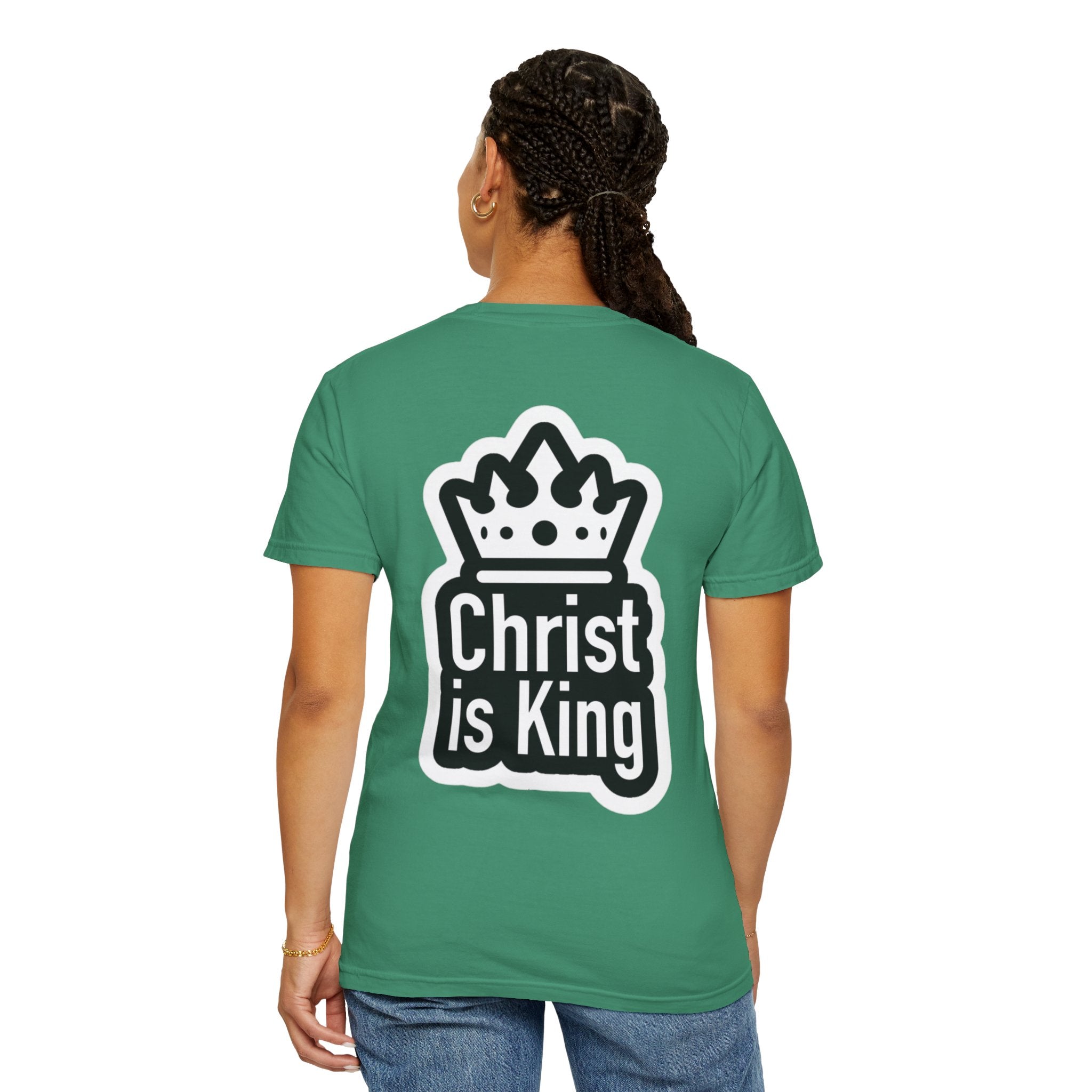 Christ is King T-Shirt – Bold Crown & Cross Christian Tee for Unashamed Faith Printify