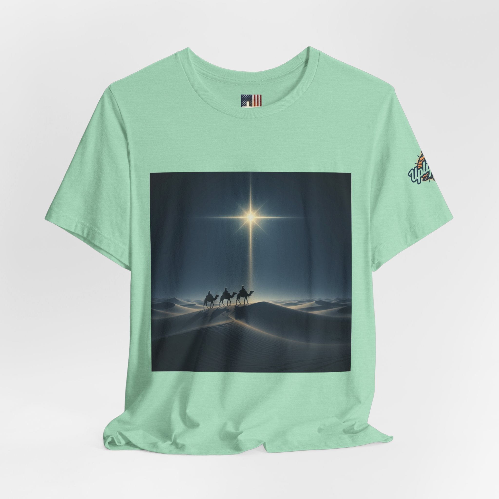 3 Wise Men T-shirt – Magi Camels Nativity Journey Christian Christmas T-shirt for Epiphany Faith & Holy Night Printify