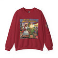 Jesus Saves Christmas Sweatshirt – Grinch vs Savior Light Battle Christian Sweatshirt for Hilarious Holiday Faith & True Joy Printify