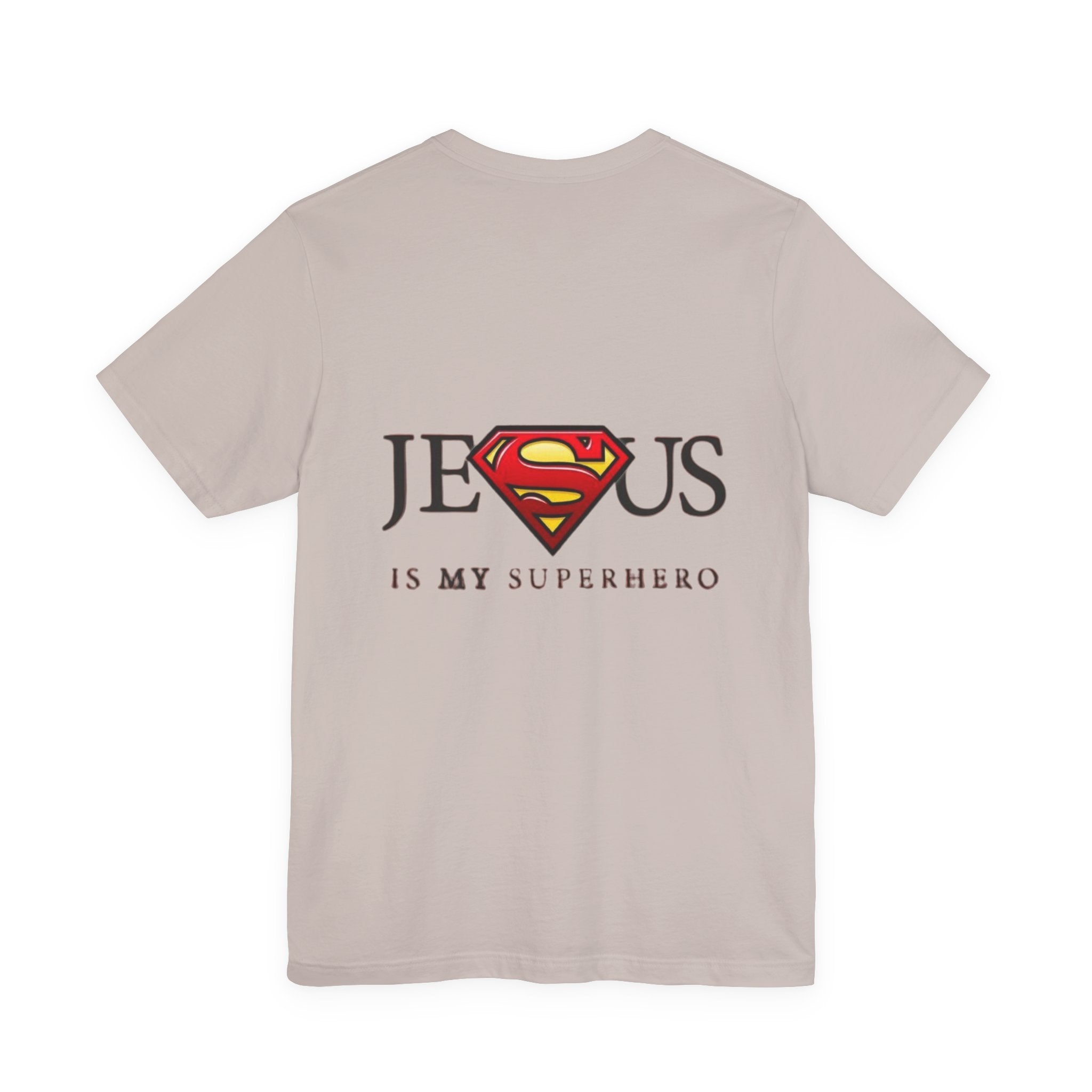 Jesus Is My Superhero T-Shirt — Faith-Based Superman-Inspired Tee Printify
