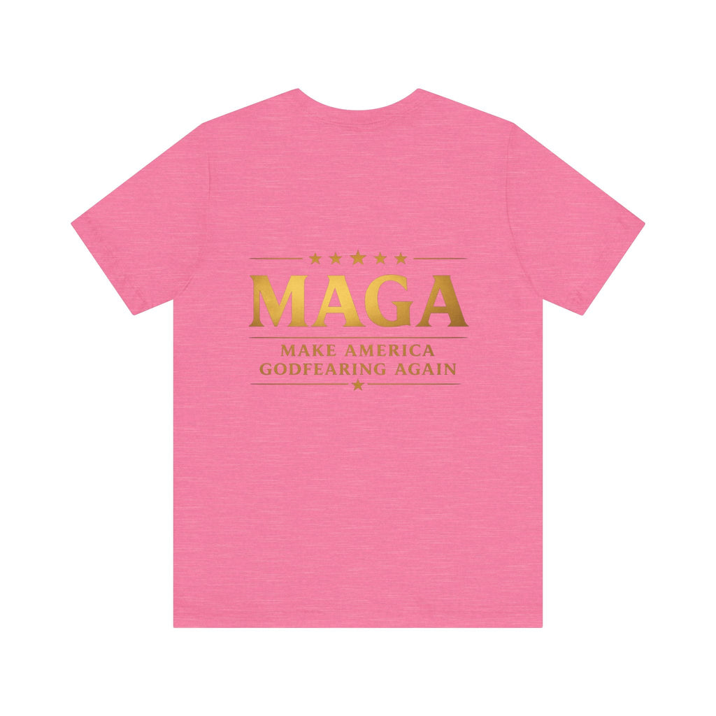 MAGA Gold Letter T-Shirt — "Make America Great Again" Printify