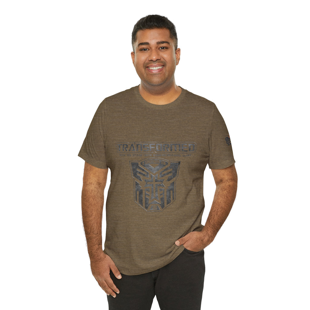 Transformer Logo Christian T-shirt | 2 Corinthians 3:18 Bible Verse T-shirt Printify