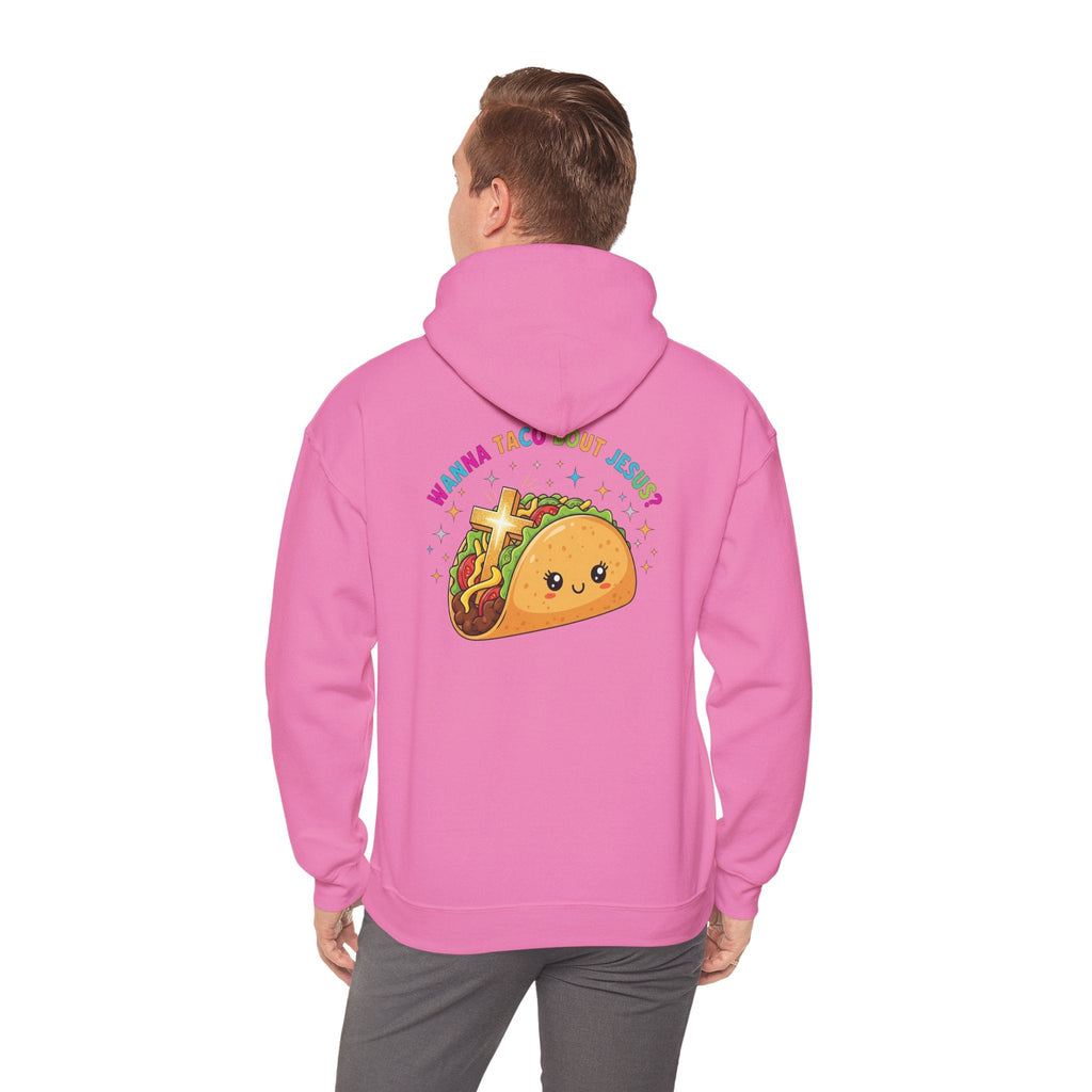 Wanna Taco 'Bout Hoodie – Cozy Christian Pun Hoodie for Faith & Fun Printify