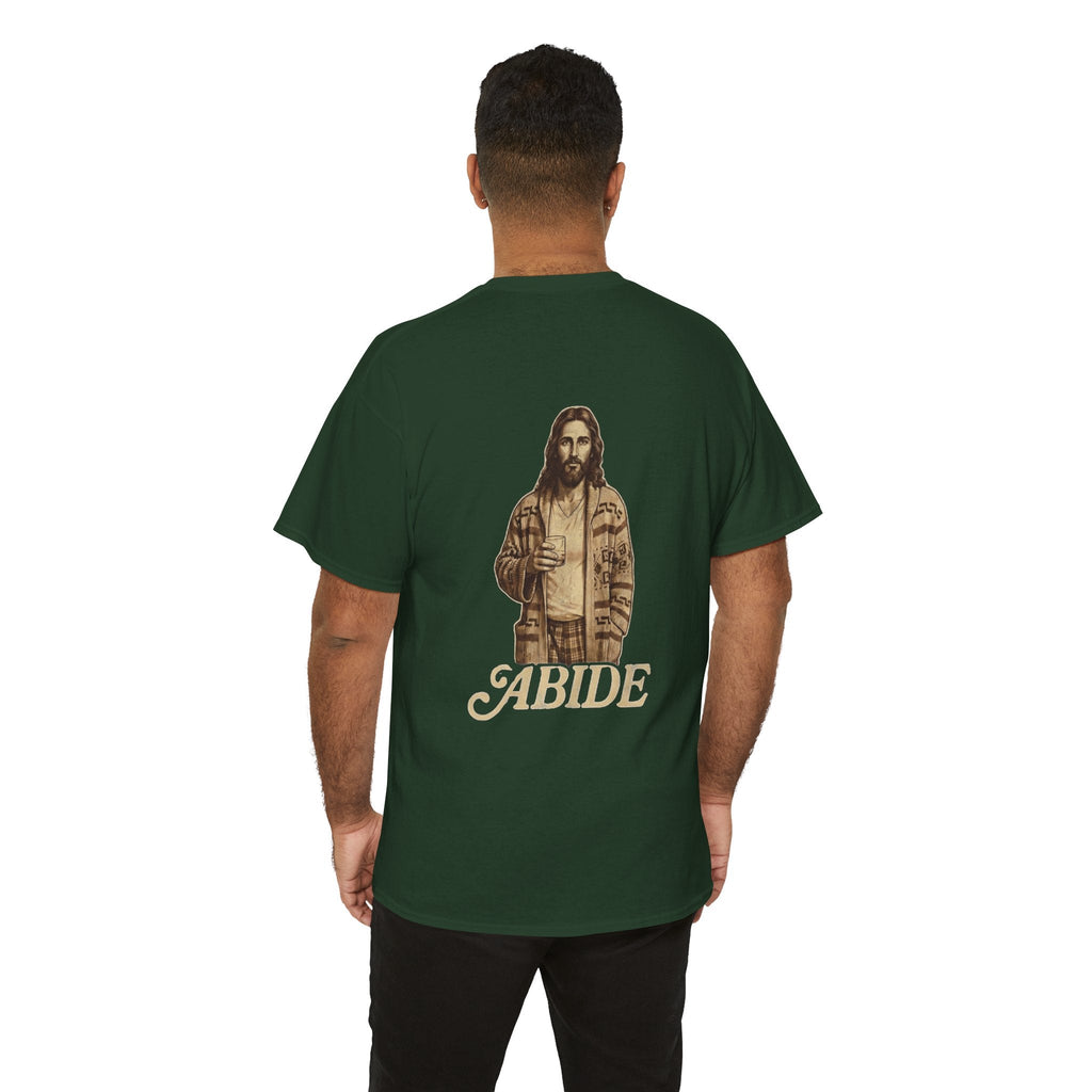 Abide Vintage Jesus Tee — "The Dude" Graphic Christian T-Shirt Printify