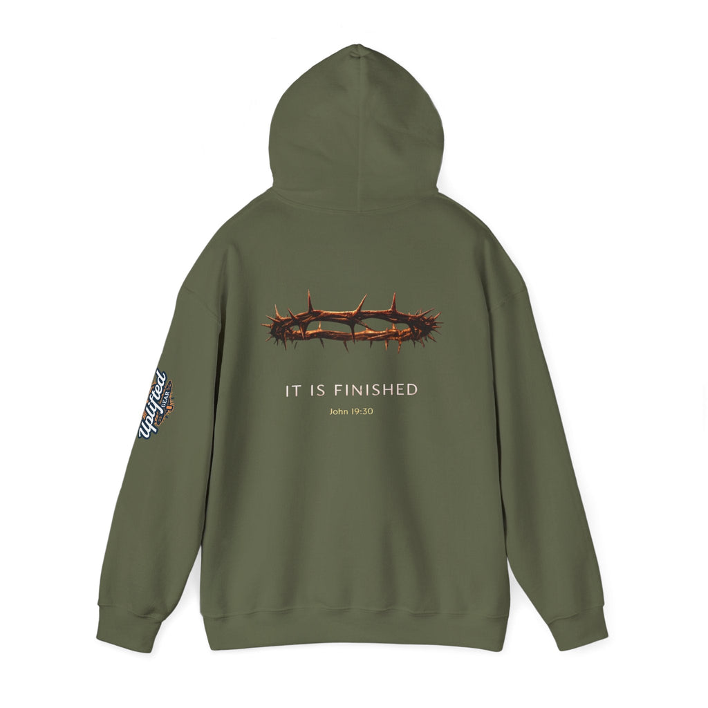 It Is Finished Crown of Thorns Hoodie — Christian John 19:30 Faith Hoodie Printify