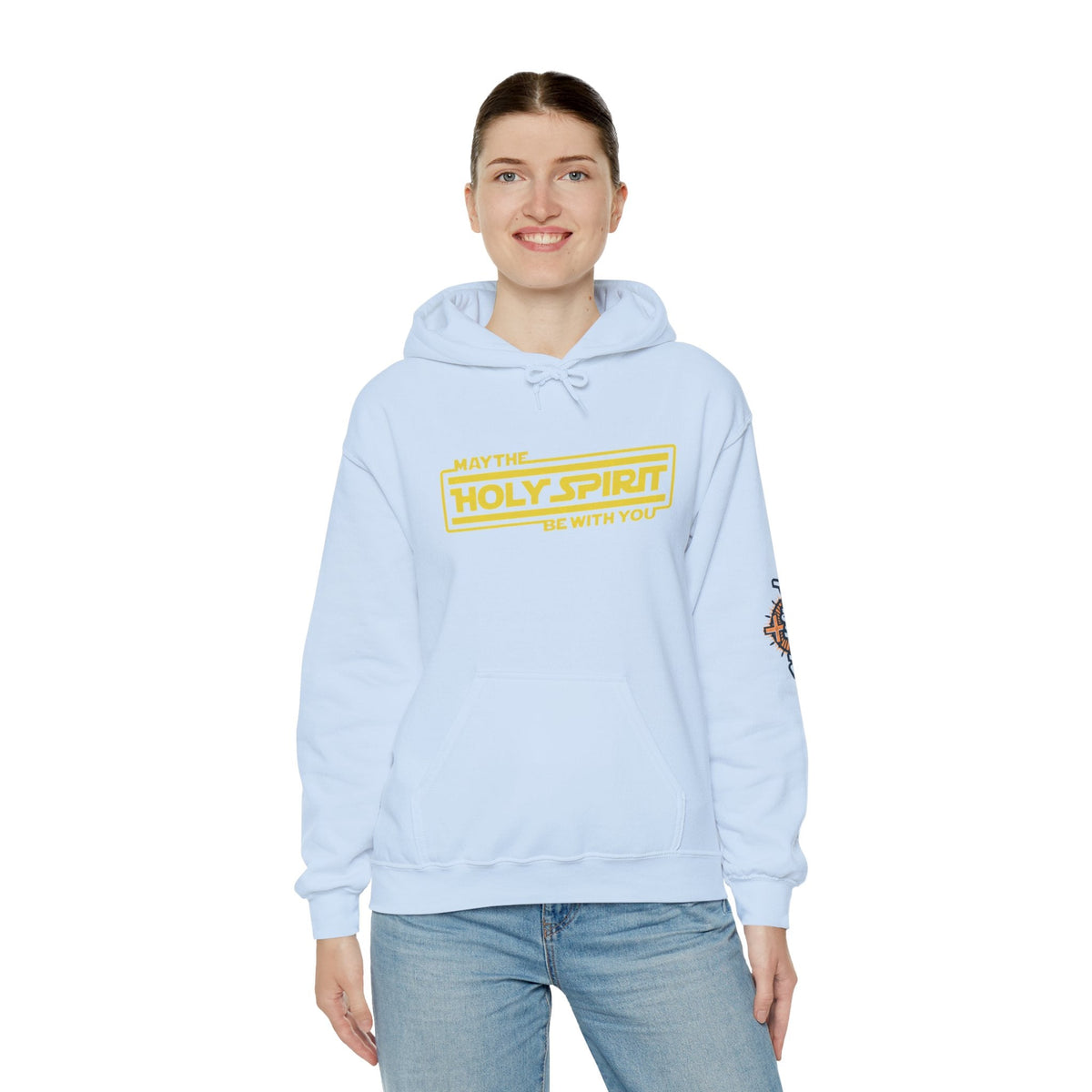 May the Holy Spirit Be With You Hoodie - Christian Star Wars Parody Hoodie Printify