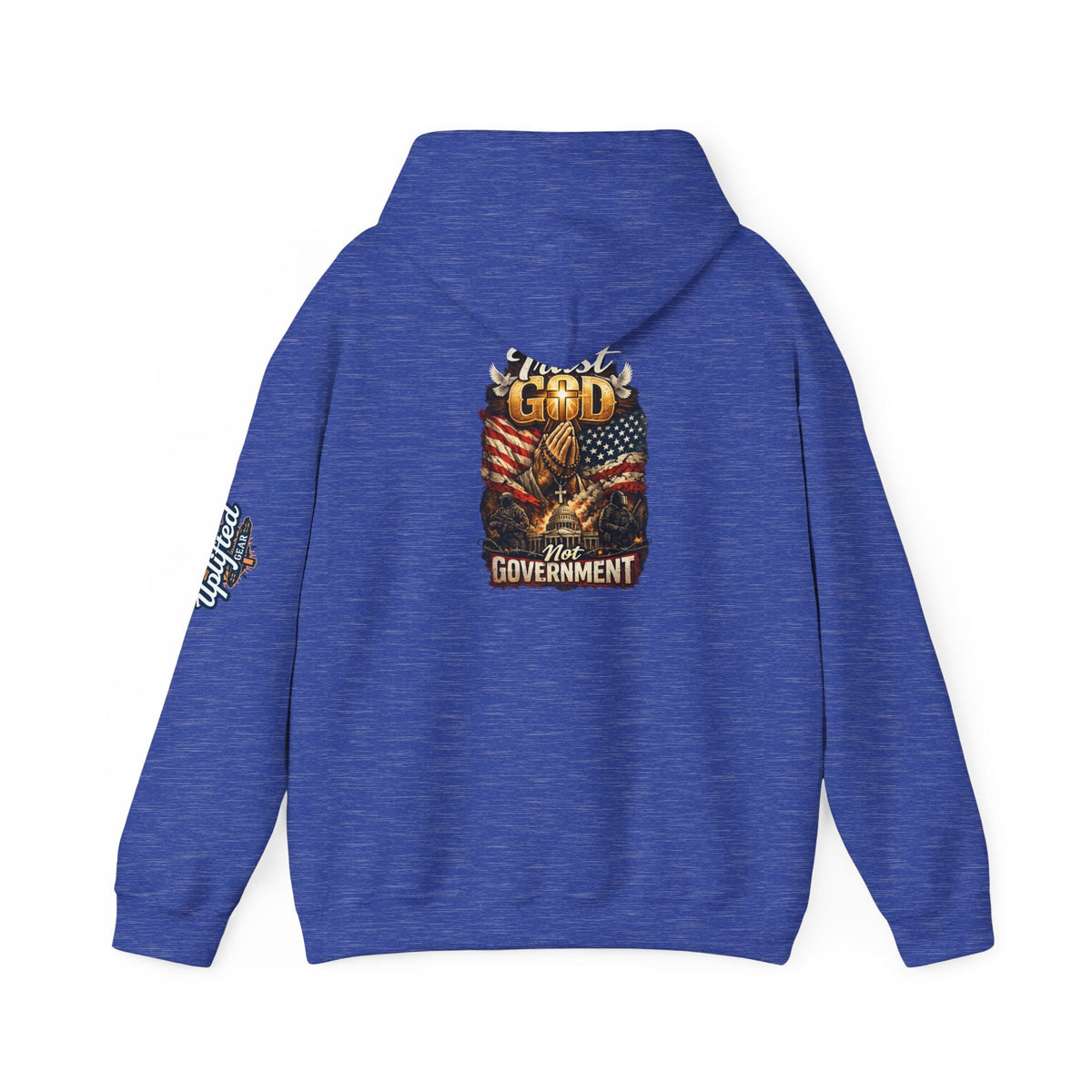 Trust God Not Government Hoodie — Vintage Patriotic Christian Hoodie Printify
