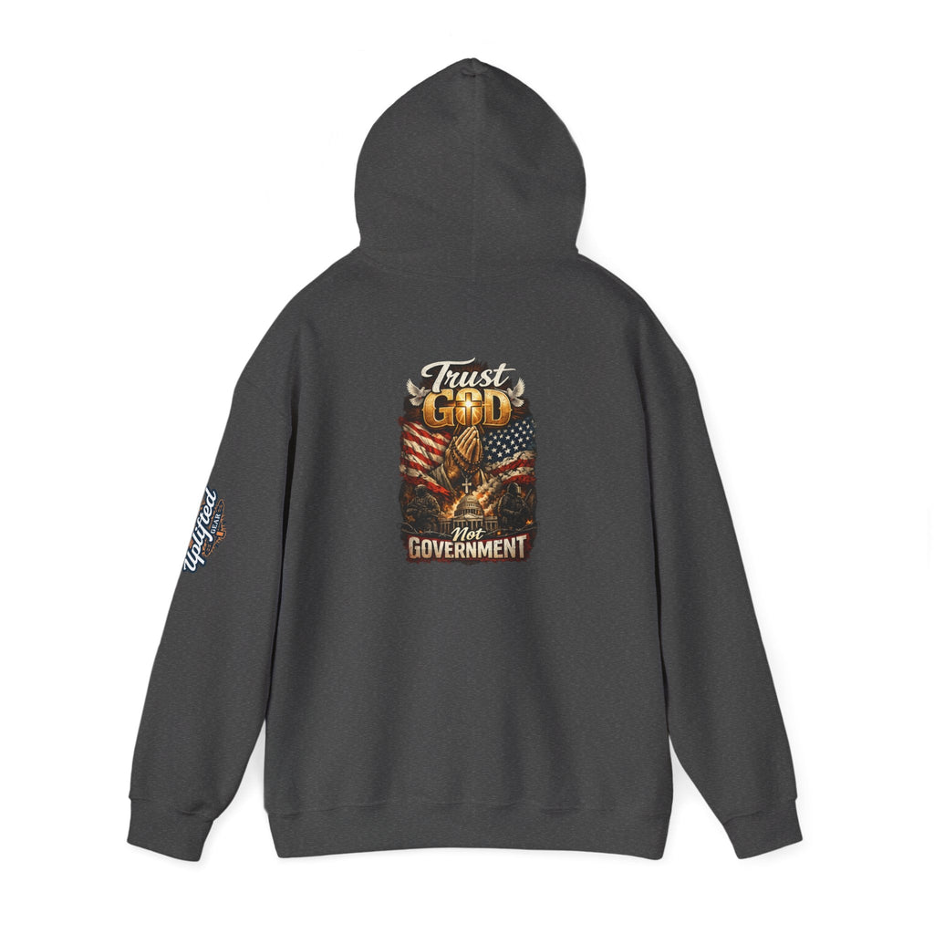 Trust God Not Government Hoodie — Vintage Patriotic Christian Hoodie Printify