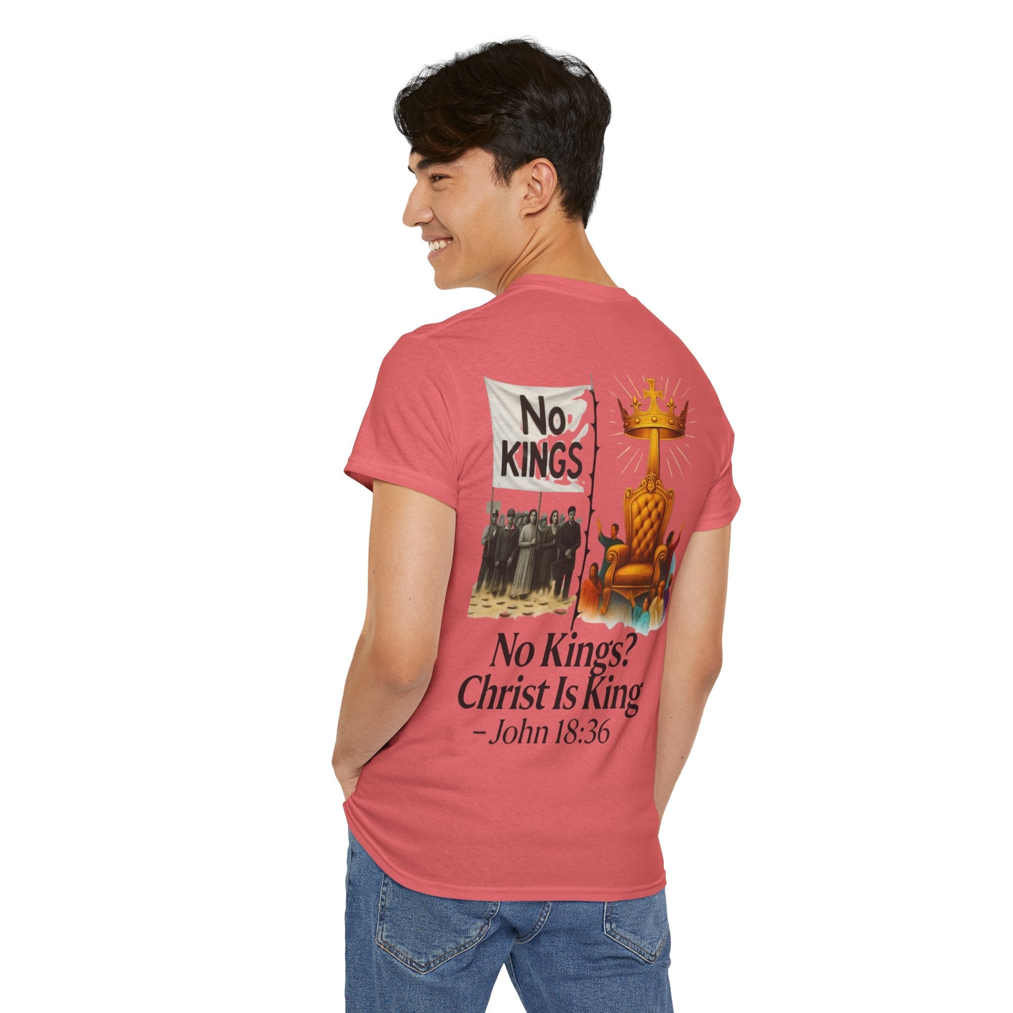 No Kings? Christ is King T-Shirt – Bold Christian Faith Tee for Devoted Believers Printify