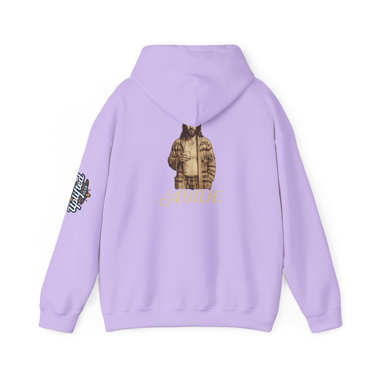 Abide Jesus Hoodie — Vintage 'The Dude' Religious Graphic Hoodie Printify