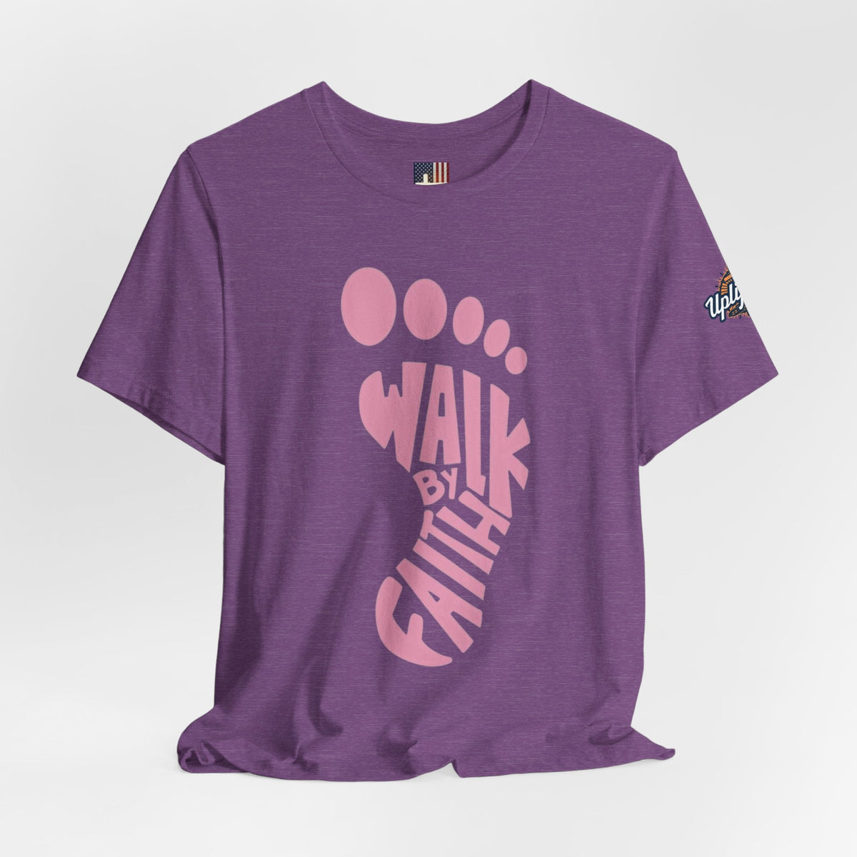 Walk By Faith Footprint T-Shirt Printify