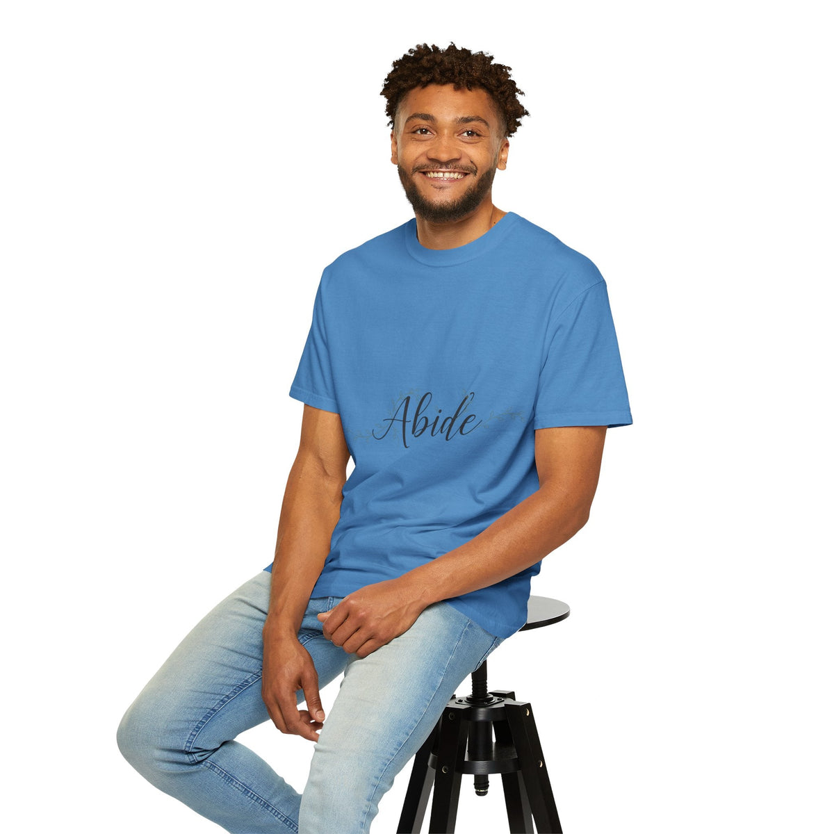Abide in the Lord T-Shirt – Vine Design Christian Tee for Faithful Hearts Printify