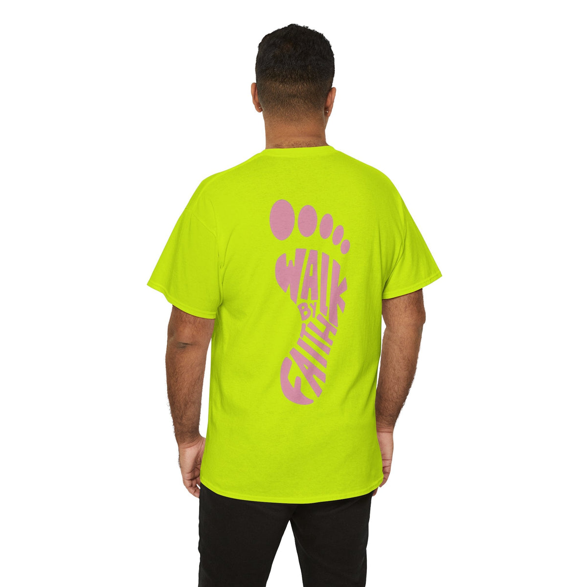 Walk By Faith Footprint T-Shirt Printify