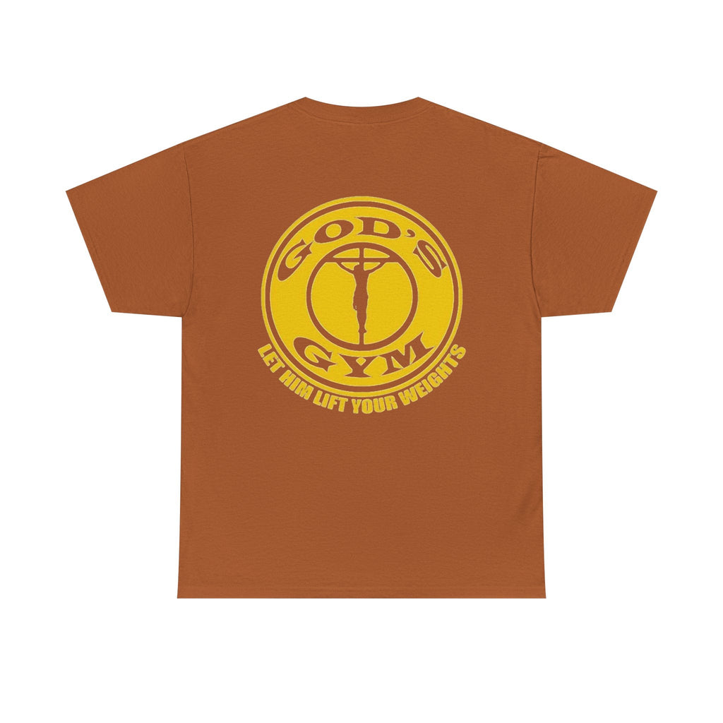 God's Gym T-Shirt — "Let Him Lift Your Weights" Christian Fitness Tee Printify