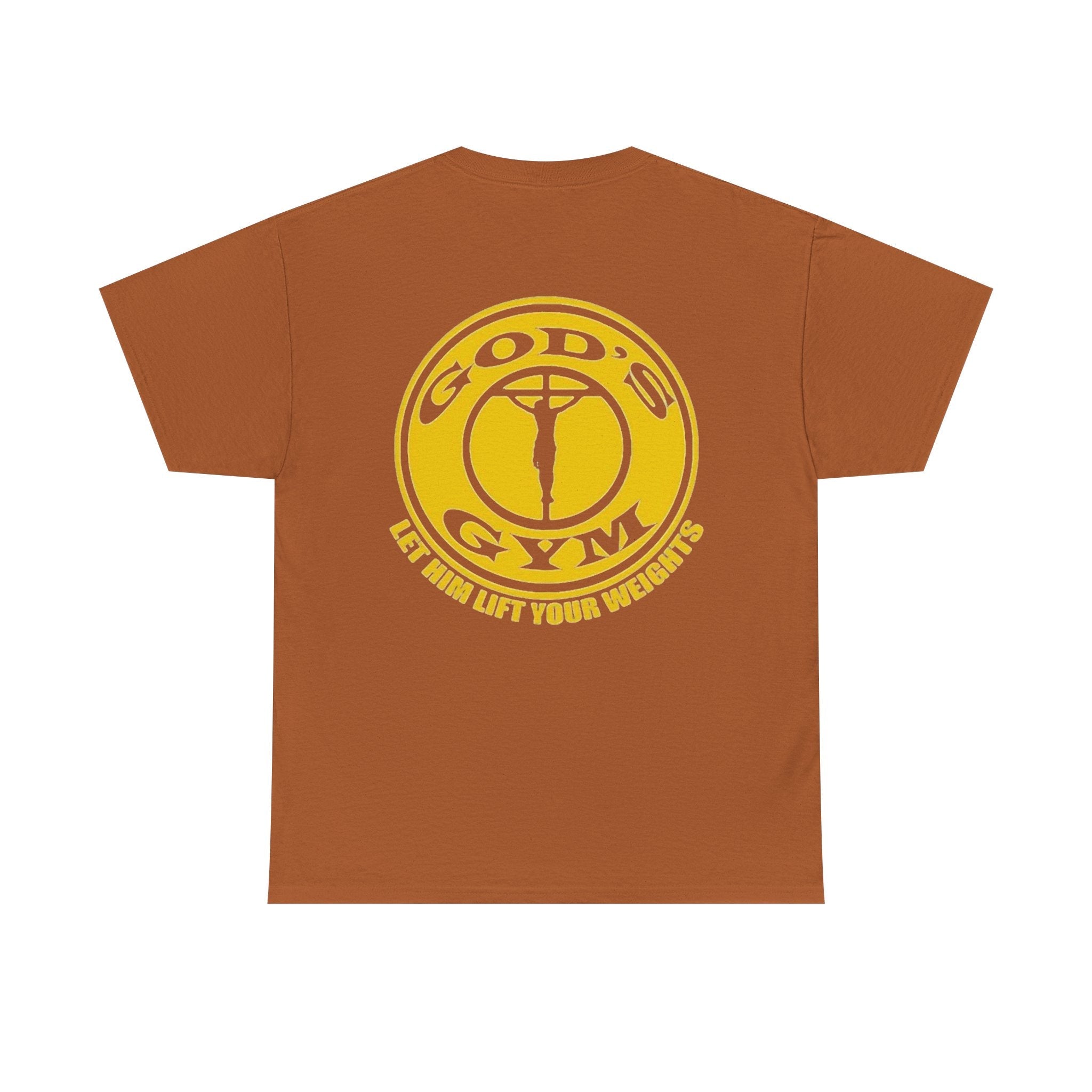 God's Gym T-Shirt — "Let Him Lift Your Weights" Christian Fitness Tee Printify