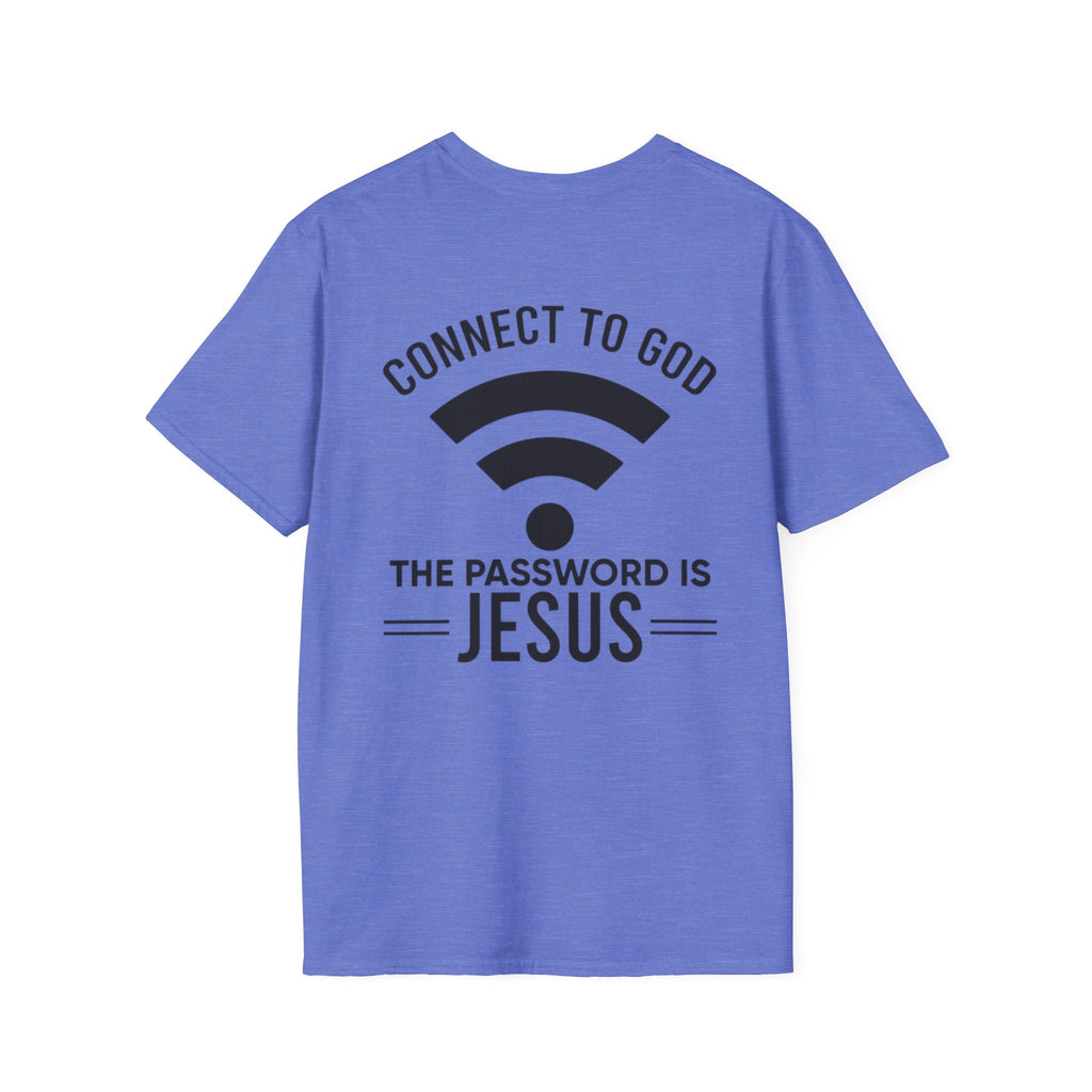 Connect to God T-shirt - WIFI Password is Jesus - Funny Christian Faith T-shirt Printify