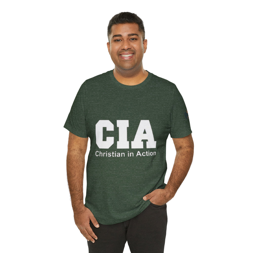 CIA Christian in Action T-shirt - Funny Faith Parody T-shirt - Mission Ready Apparel Printify
