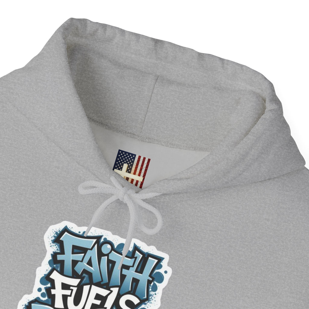 Faith Fuels Purpose Hoodie – Inspirational Christian Sweatshirt for Divine Drive & Unstoppable Belief Printify