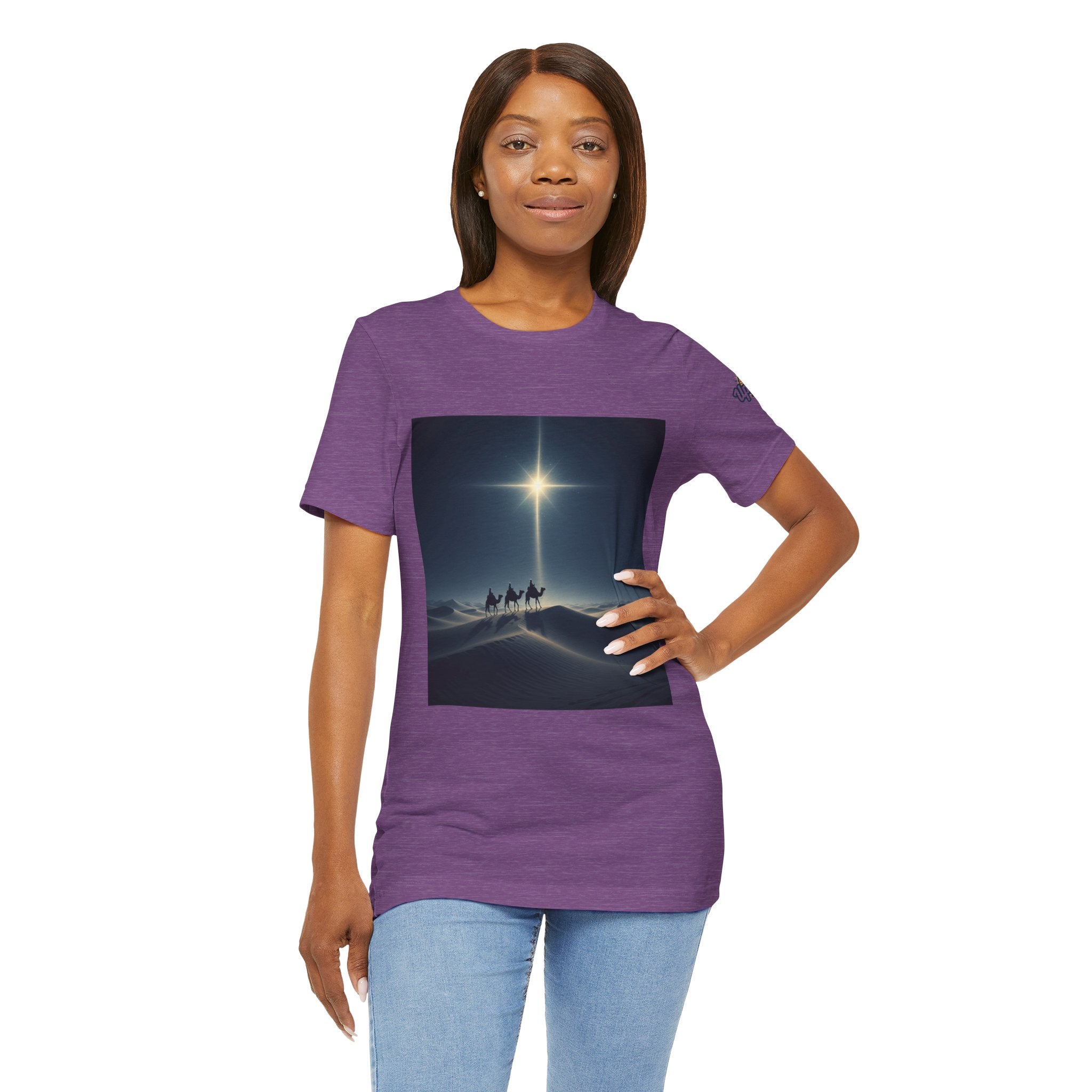 3 Wise Men T-shirt – Magi Camels Nativity Journey Christian Christmas T-shirt for Epiphany Faith & Holy Night Printify