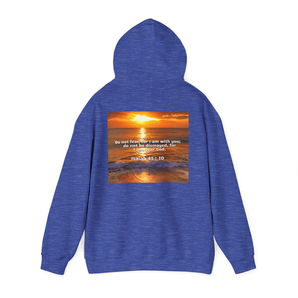Bible Verse Unisex Heavy Blend™ Hooded Sweatshirt - Isaiah 41 : 10 Printify