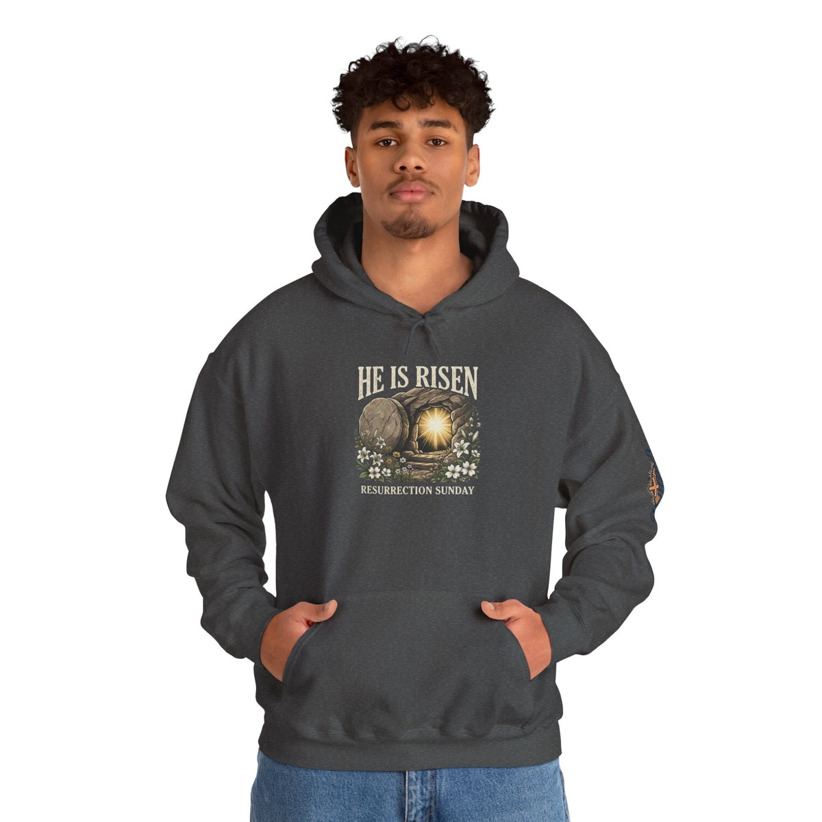 He Is Risen Hoodie — Jesus Christ Resurrection Easter Hoodie Printify
