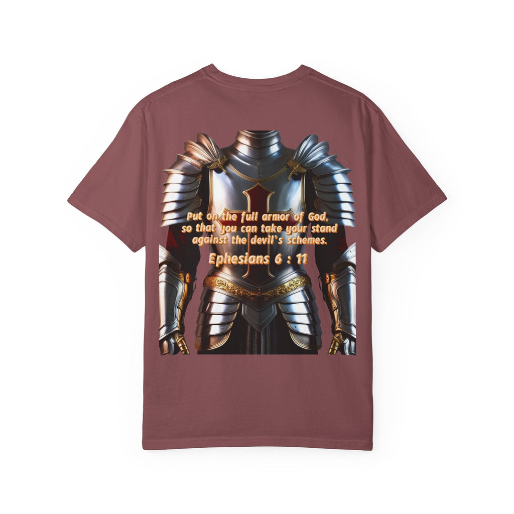 Religious Graphic Armor Of God Design - Unisex Garment-Dyed T-shirt Printify