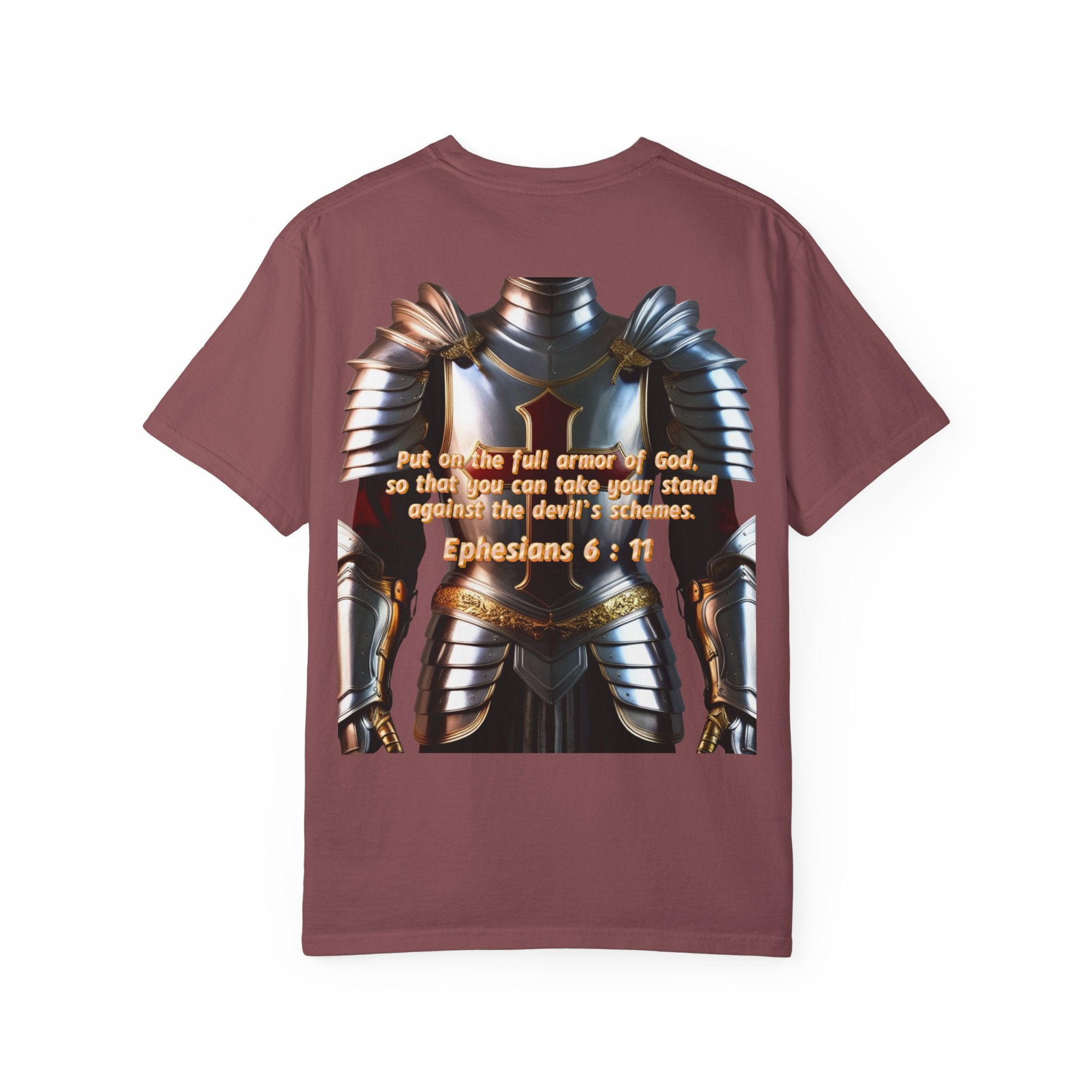 Religious Graphic Armor Of God Design - Unisex Garment-Dyed T-shirt Printify