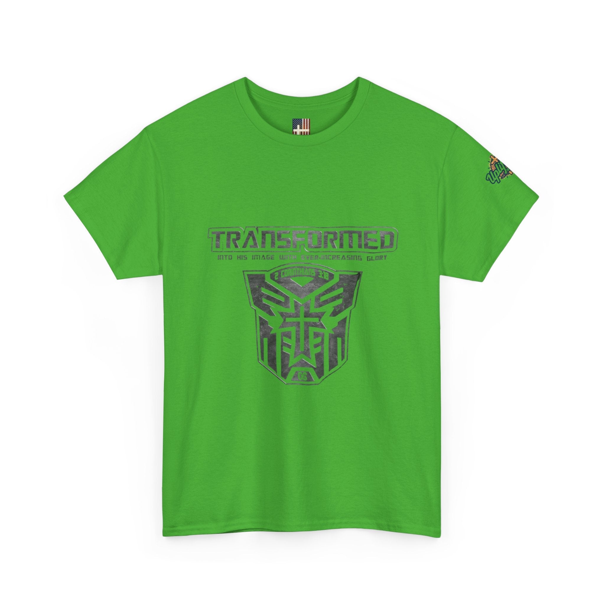 Transformer Logo Christian T-shirt | 2 Corinthians 3:18 Bible Verse T-shirt Printify