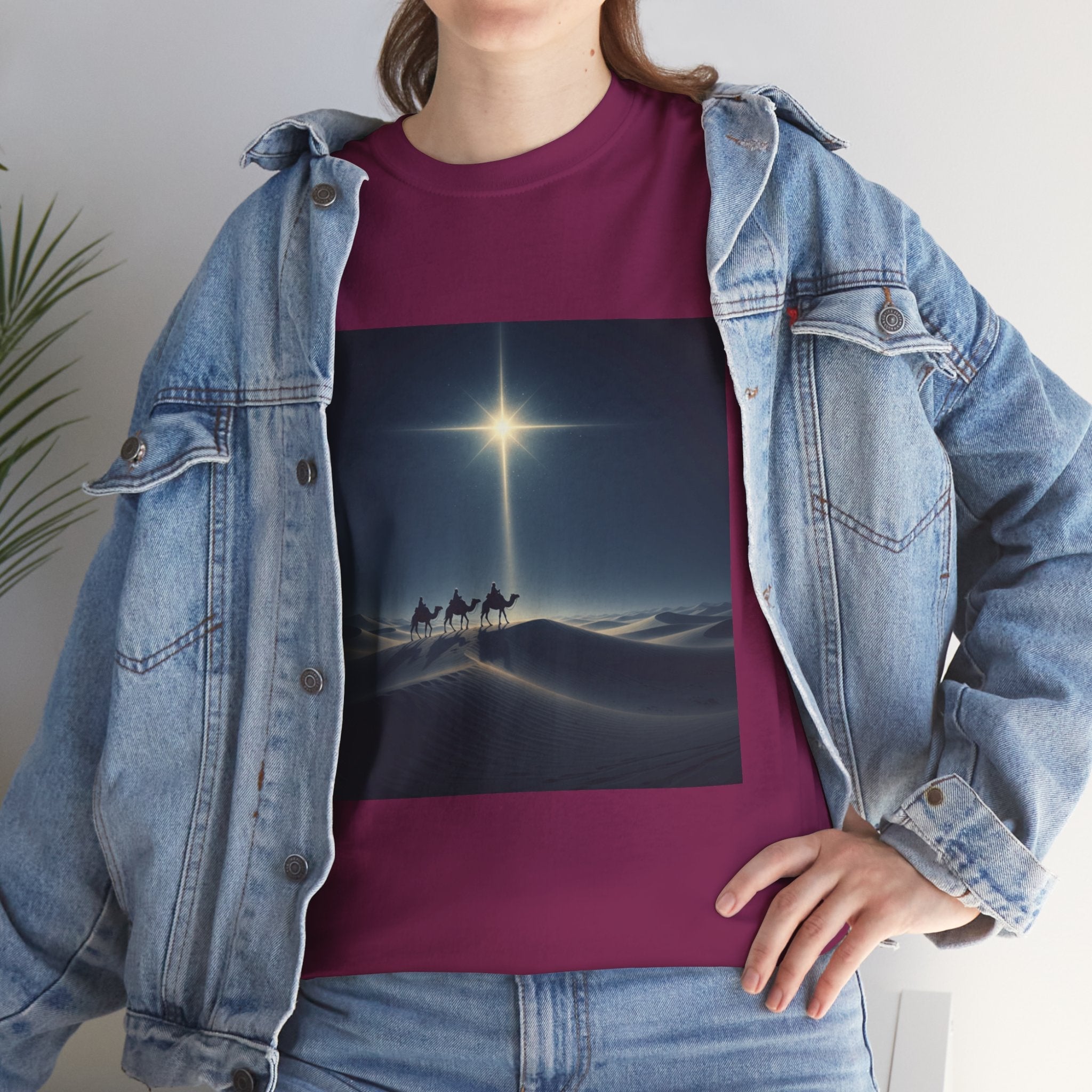 3 Wise Men T-shirt – Magi Camels Nativity Journey Christian Christmas T-shirt for Epiphany Faith & Holy Night Printify