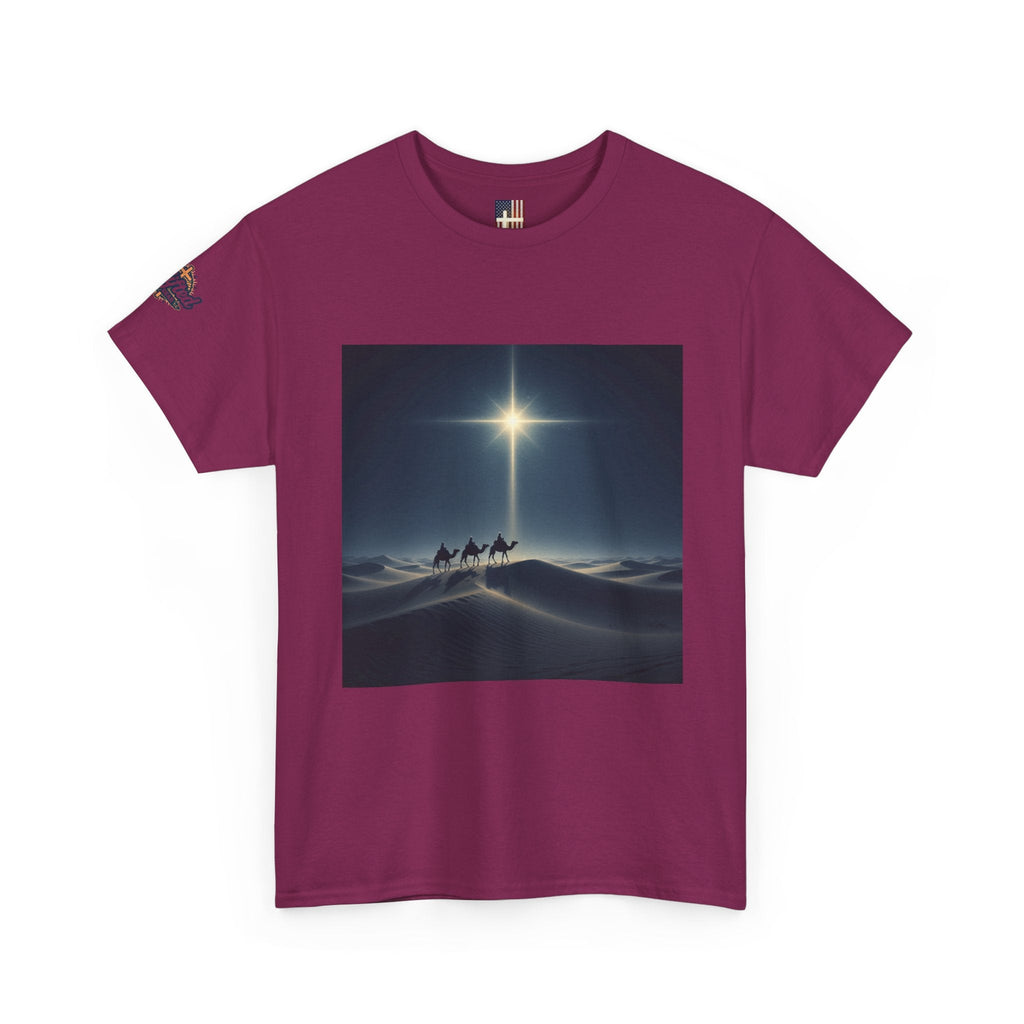 3 Wise Men T-shirt – Magi Camels Nativity Journey Christian Christmas T-shirt for Epiphany Faith & Holy Night Printify
