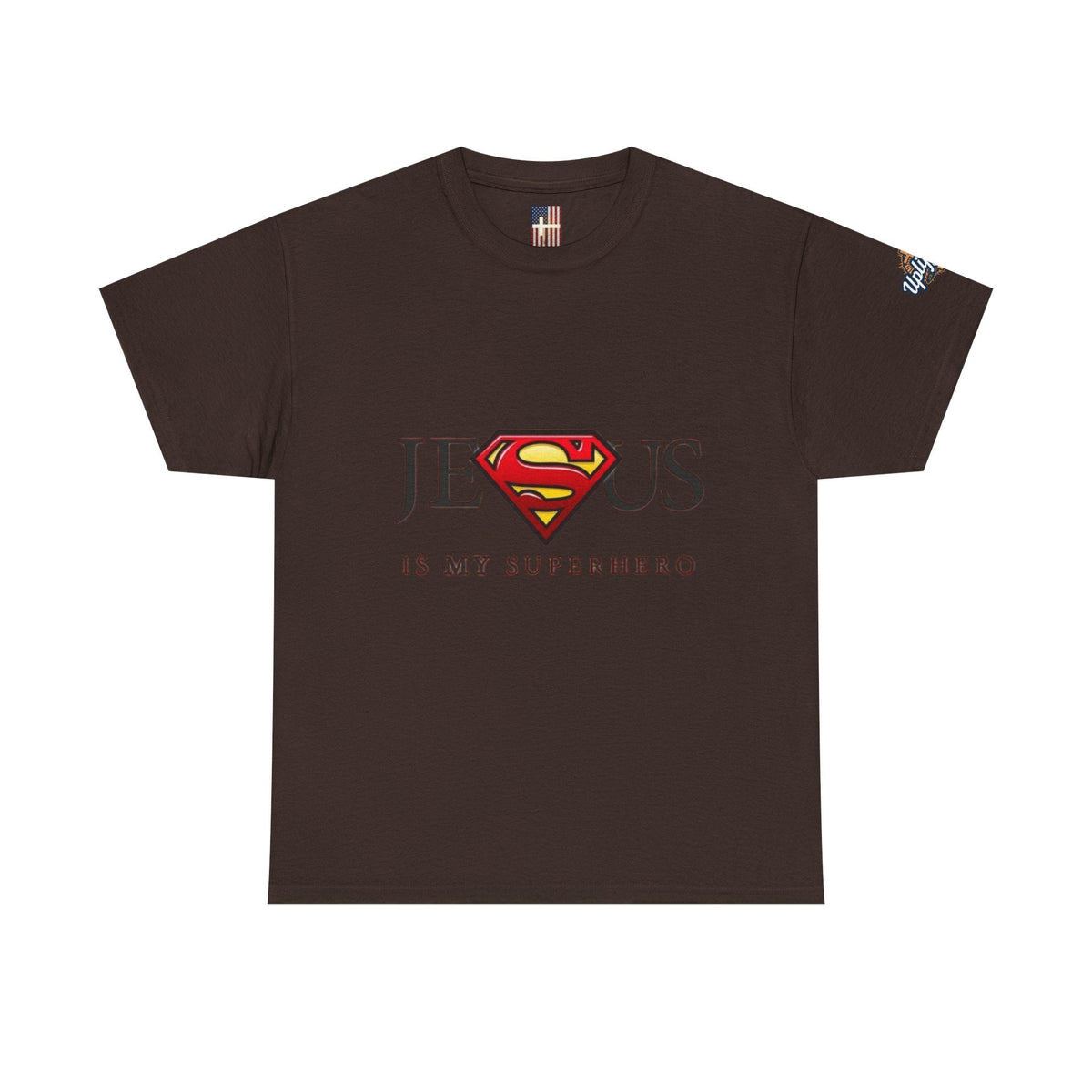 Jesus Is My Superhero T-Shirt — Faith-Based Superman-Inspired Tee Printify