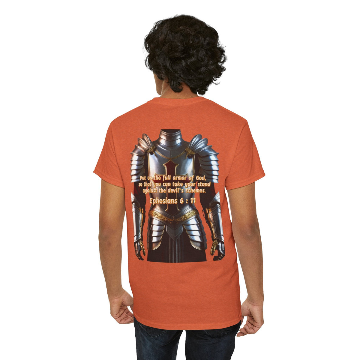 Religious Graphic Armor Of God Design - Unisex Heavy Cotton Tee Printify