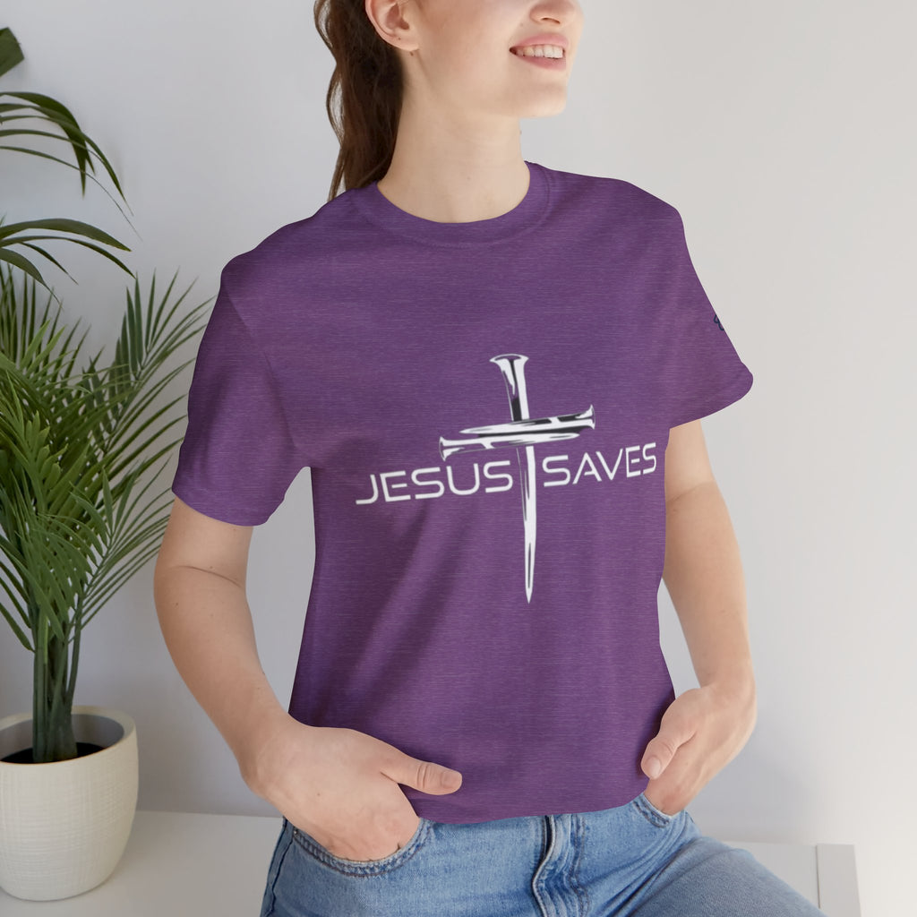 Copy of Jesus Saves T-shirt – 3 Nails Crucifix Cross Christian T-shirt for Redemption Faith & Bold Salvation