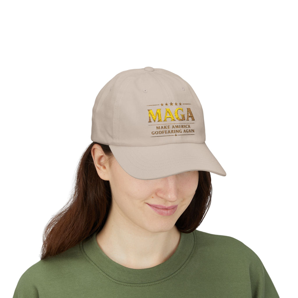 Dad Cap — "MAGA: Make America Godfearing Again" Embroidered Hat Printify