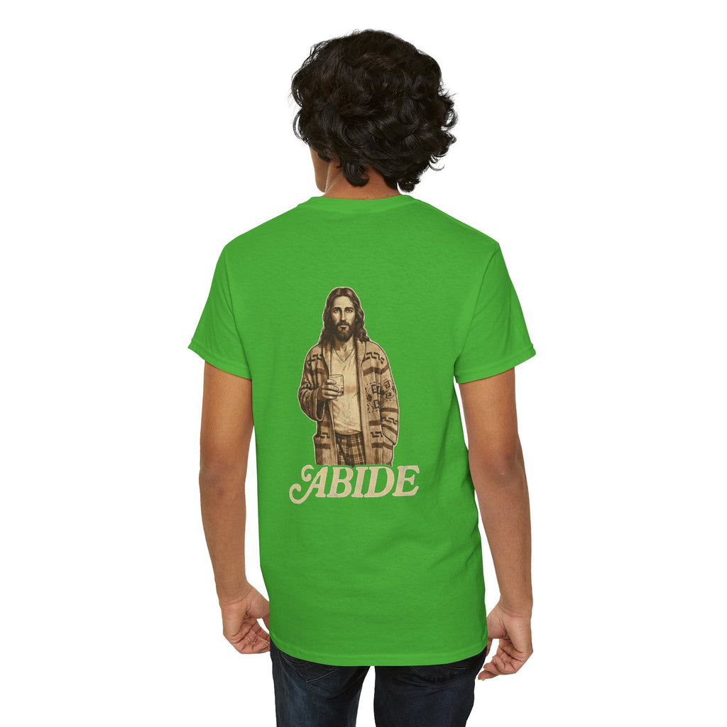 Abide Vintage Jesus Tee — "The Dude" Graphic Christian T-Shirt Printify
