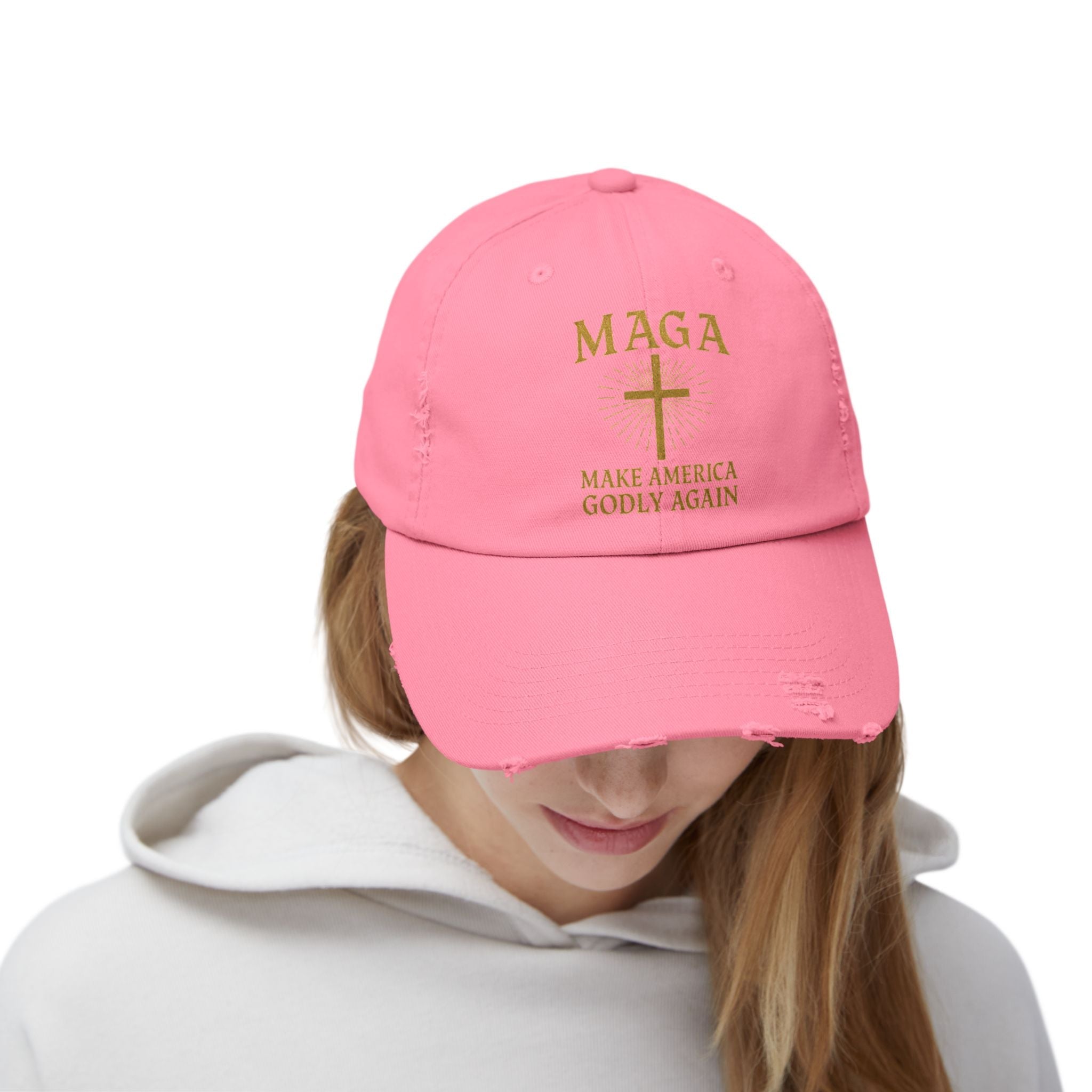 Make America Godly Again Hat – MAGA Christian Patriotic Embroidered Cap for Faith & Freedom Printify