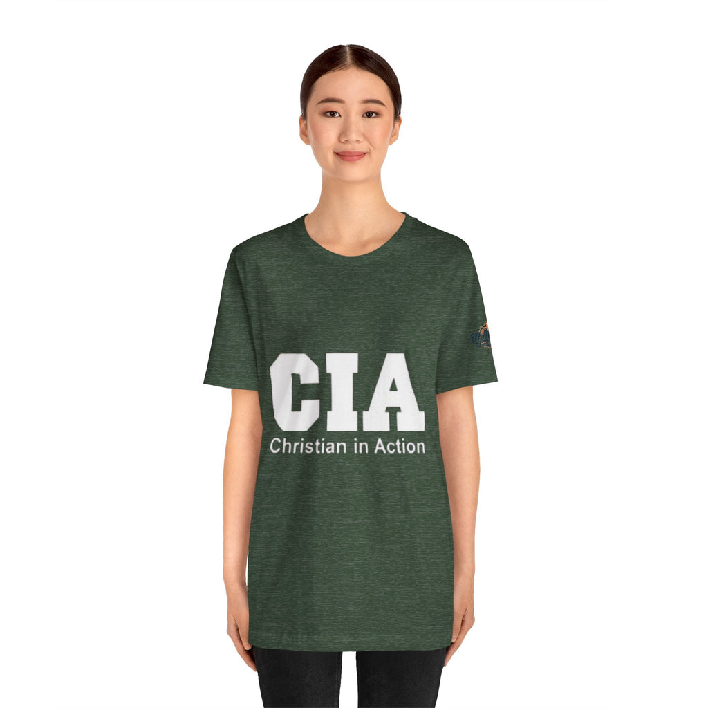 CIA Christian in Action T-shirt - Funny Faith Parody T-shirt - Mission Ready Apparel Printify