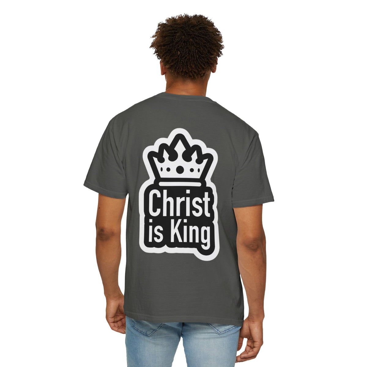 Christ is King T-Shirt – Bold Crown & Cross Christian Tee for Unashamed Faith Printify