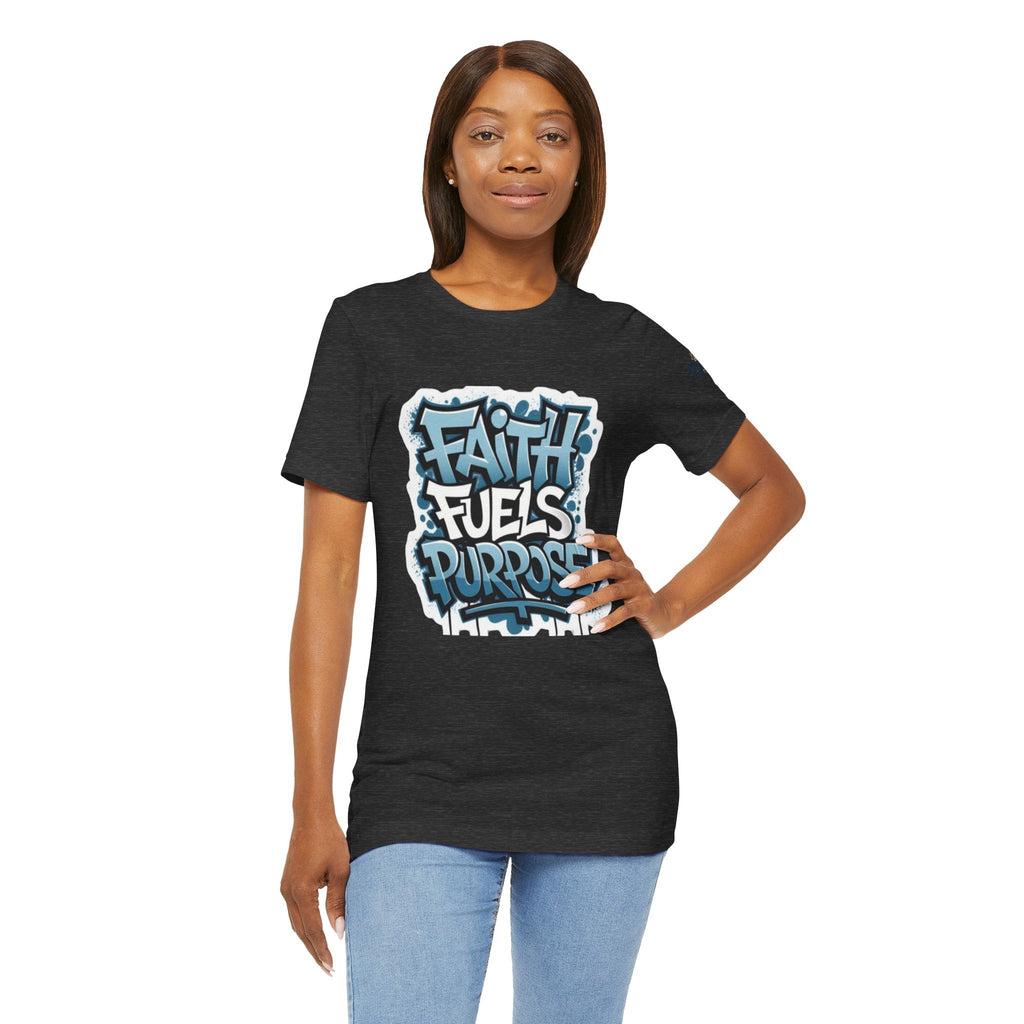 Faith Fuels Purpose T-shirt – Inspirational Christian T-shirt for Divine Drive & Unstoppable Belief Printify