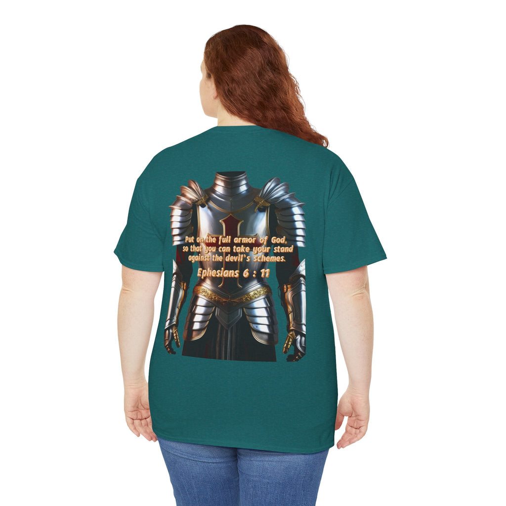 Religious Graphic Armor Of God Design - Unisex Heavy Cotton Tee Printify