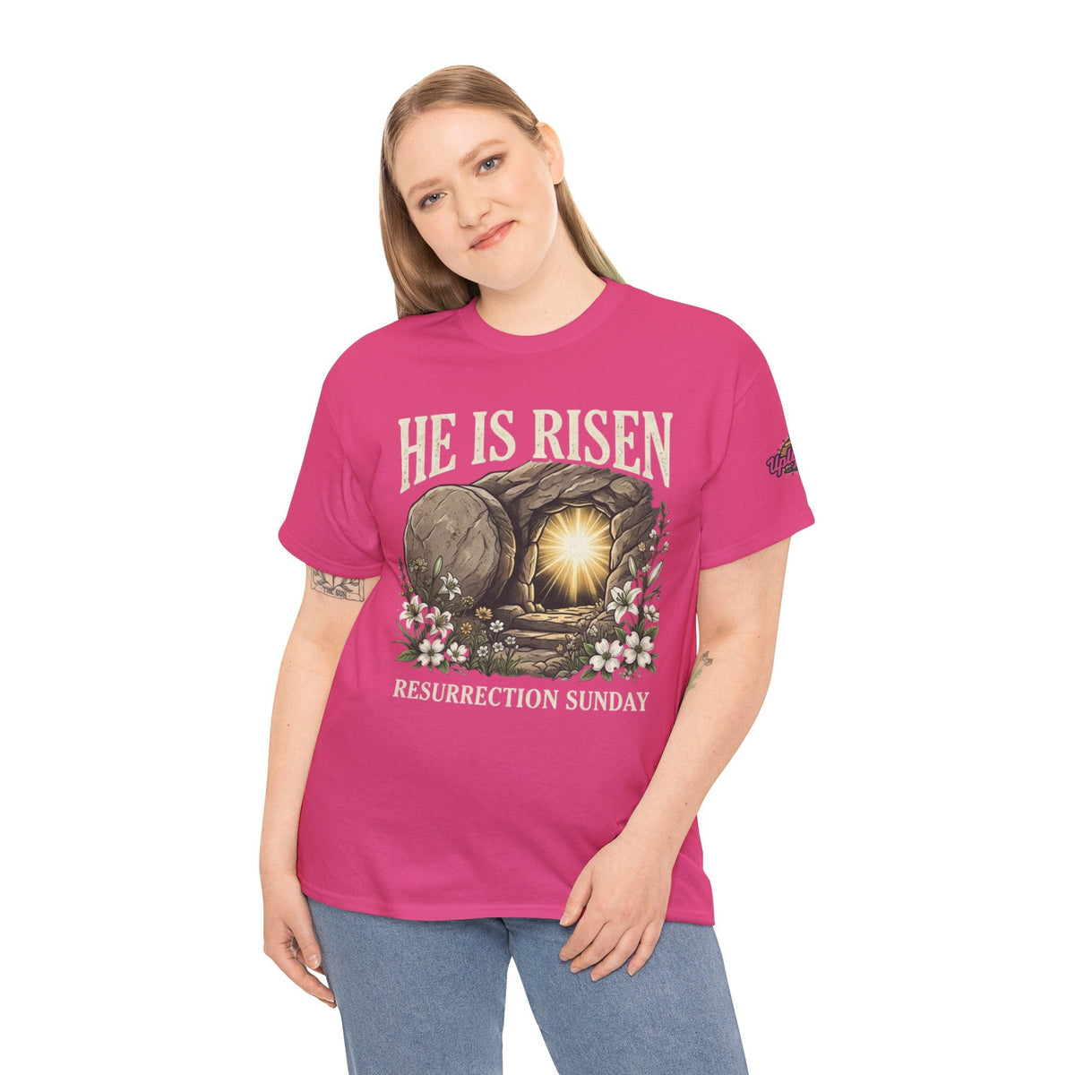 He Is Risen T-Shirt — Jesus Christ Resurrection Easter Tee Printify