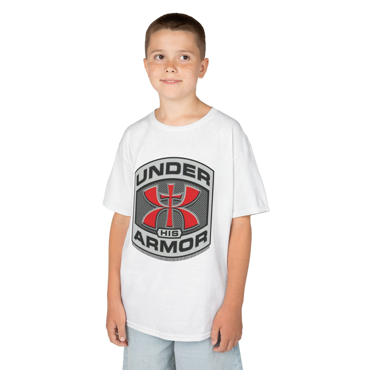 Under HIS Armor Christian T-Shirt — Faith-Inspired Under Armour Style Printify
