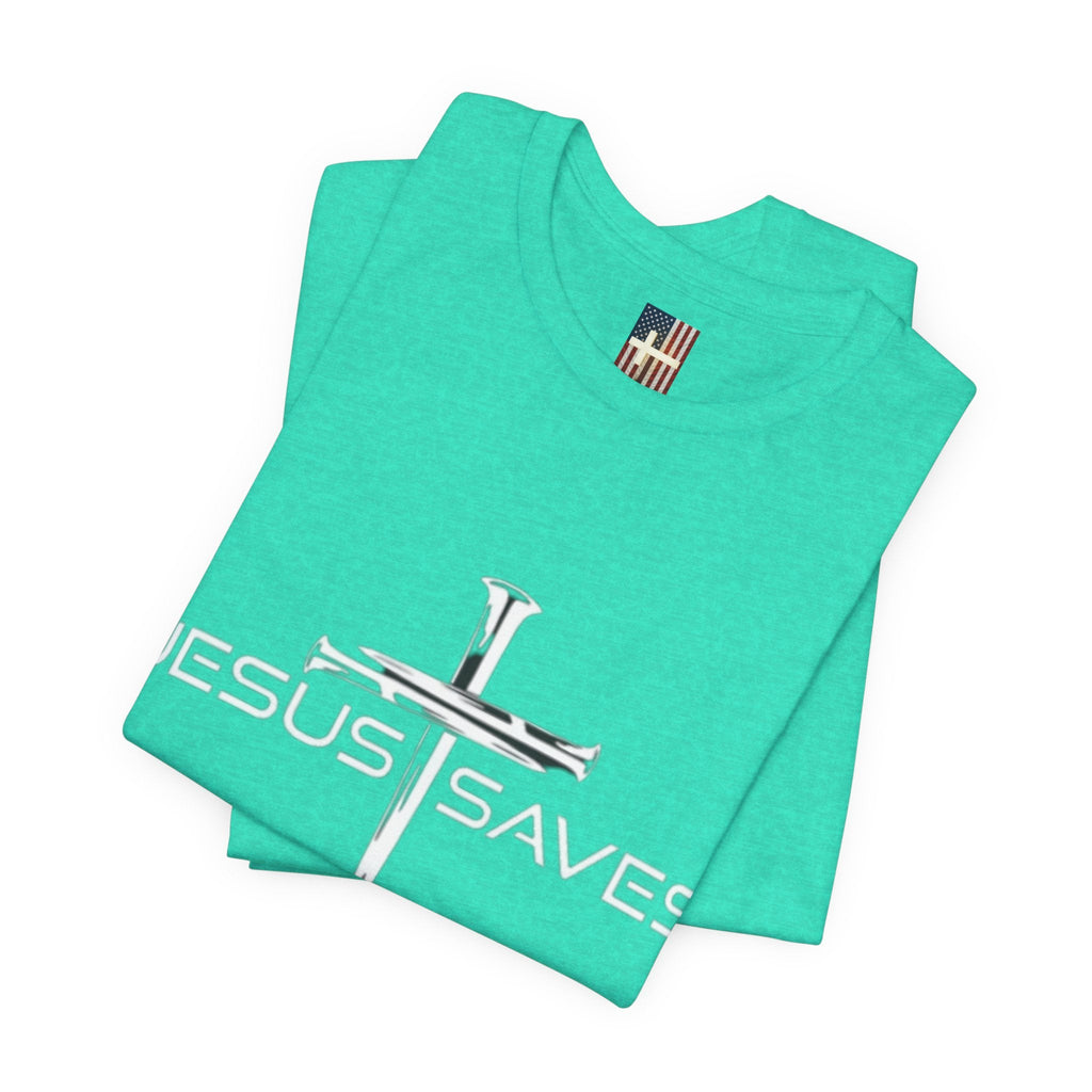 Copy of Jesus Saves T-shirt – 3 Nails Crucifix Cross Christian T-shirt for Redemption Faith & Bold Salvation Printify