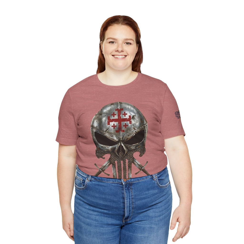 Crusader Knight Christian Skull T-shirt - Warrior Armor of God T-shirt Printify