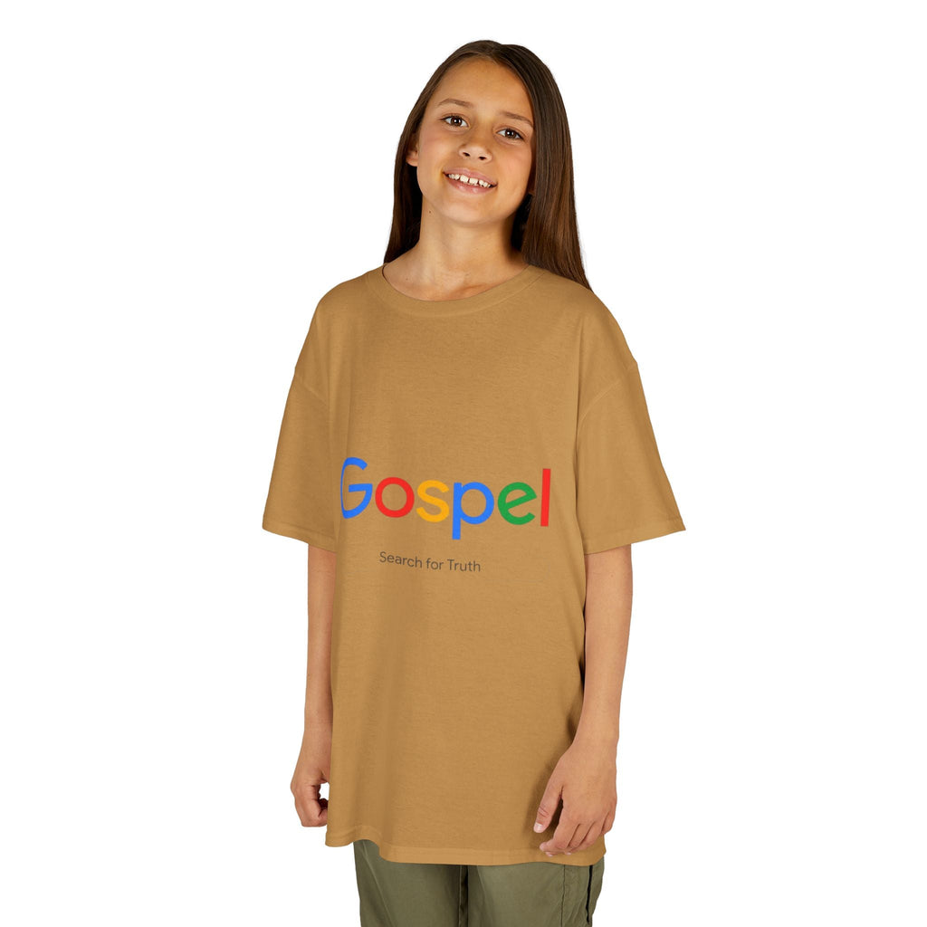 Kids Tee — "Gospel" Colorful Search-Style Logo Printify