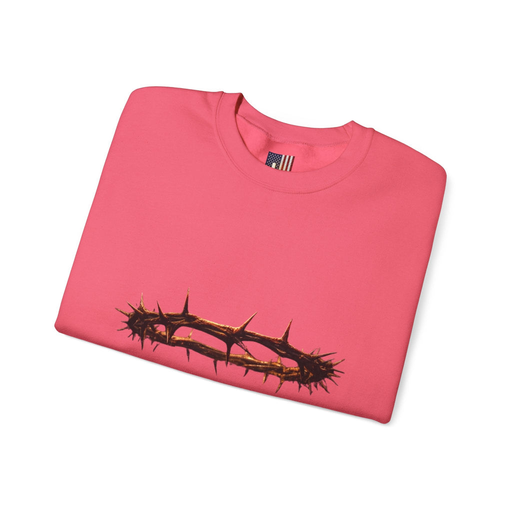 It Is Finished Crown of Thorns Sweatshirt — Christian John 19:30 Faith Sweatshirt Printify