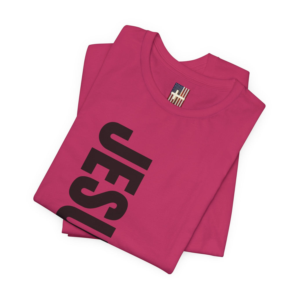 Jesus Is King T-shirt | Modern Typographic Cross Christian T-shirt Printify