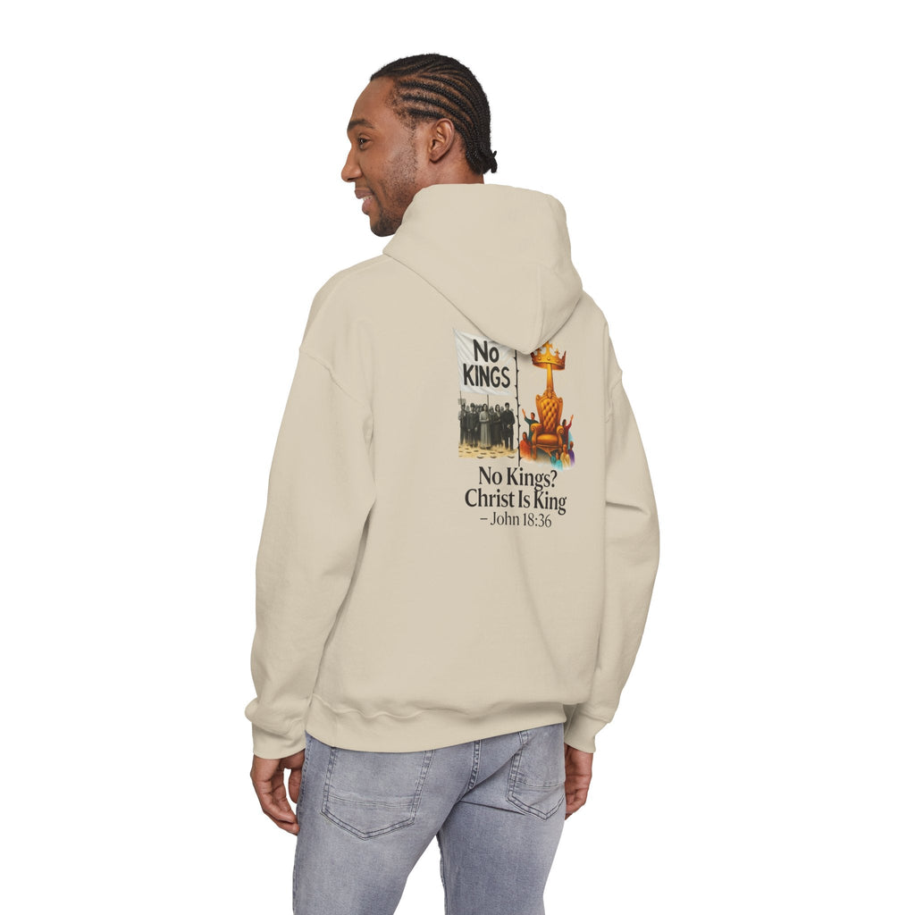 No Kings? Christ is King Hoodie – Bold Christian Hoodie for Sovereign Faith Printify