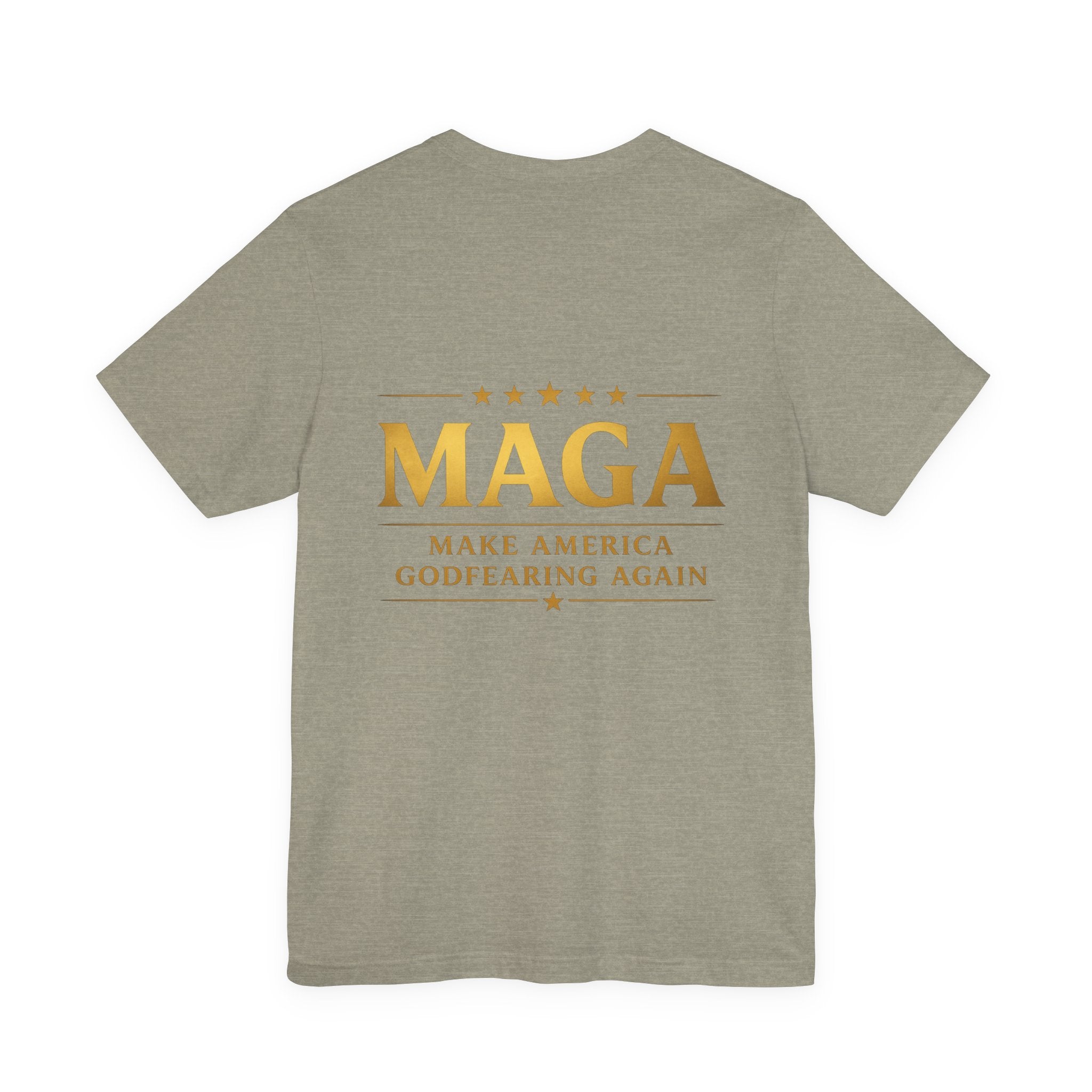 MAGA Gold Letter T-Shirt — "Make America Great Again" Printify
