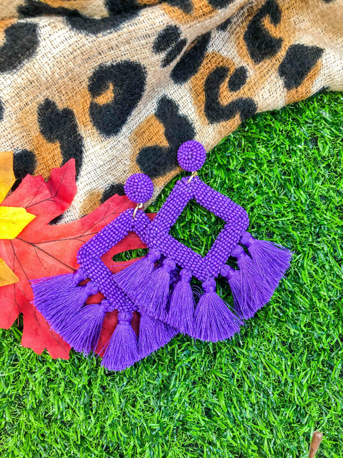 Hot Pink Ellie Fringe Drop Earrings Pretty Little Patriot